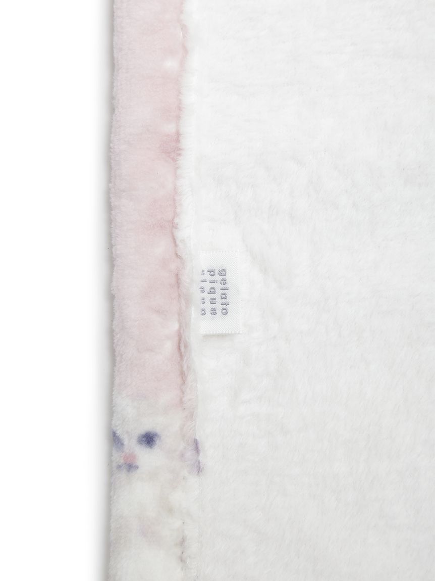 Sleep】【抗菌防臭】CAT柄コットン毛布(ブランケット・タオルケット