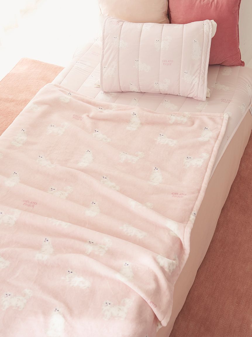 Sleep】【抗菌防臭】CAT柄コットン毛布(ブランケット・タオルケット