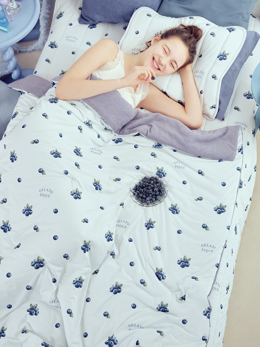 Sleep】【接触冷感】【抗菌防臭】フルーツ柄もちもちリバーシブル