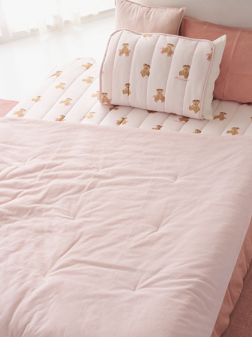 HOLIDAY・ちいさなベアプリント入りダブル敷きパッド ダブル Sleep】【接触冷感】サマーベア柄敷きパッド（ダブル）(ボックスシーツ