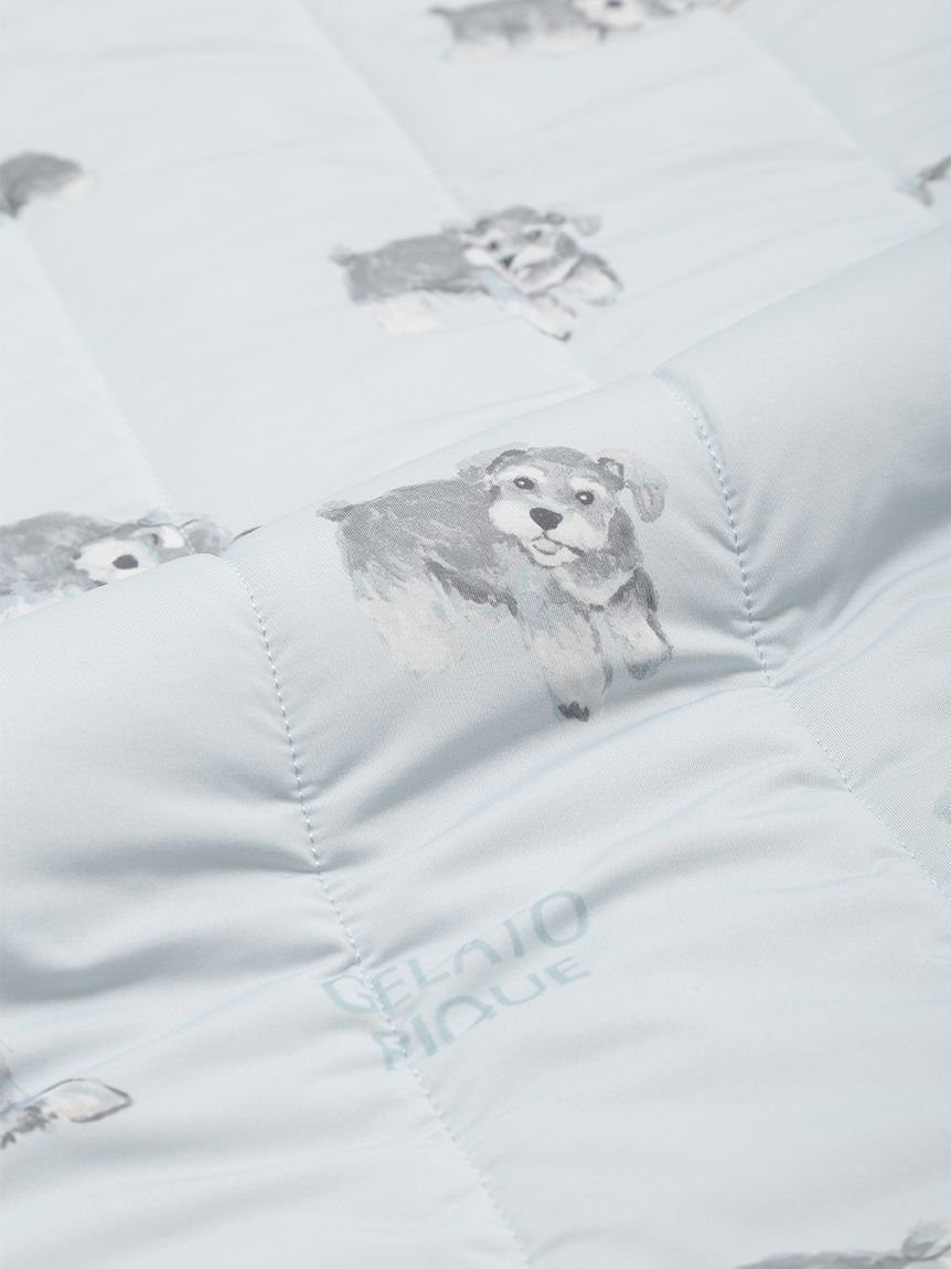 Sleep】【接触冷感】【抗菌防臭】DOG柄敷きパッド（シングル