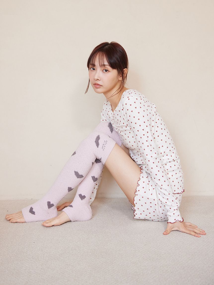 ONLINE限定】【Sleep】ハート柄着圧ソックス(クッション・グッズ