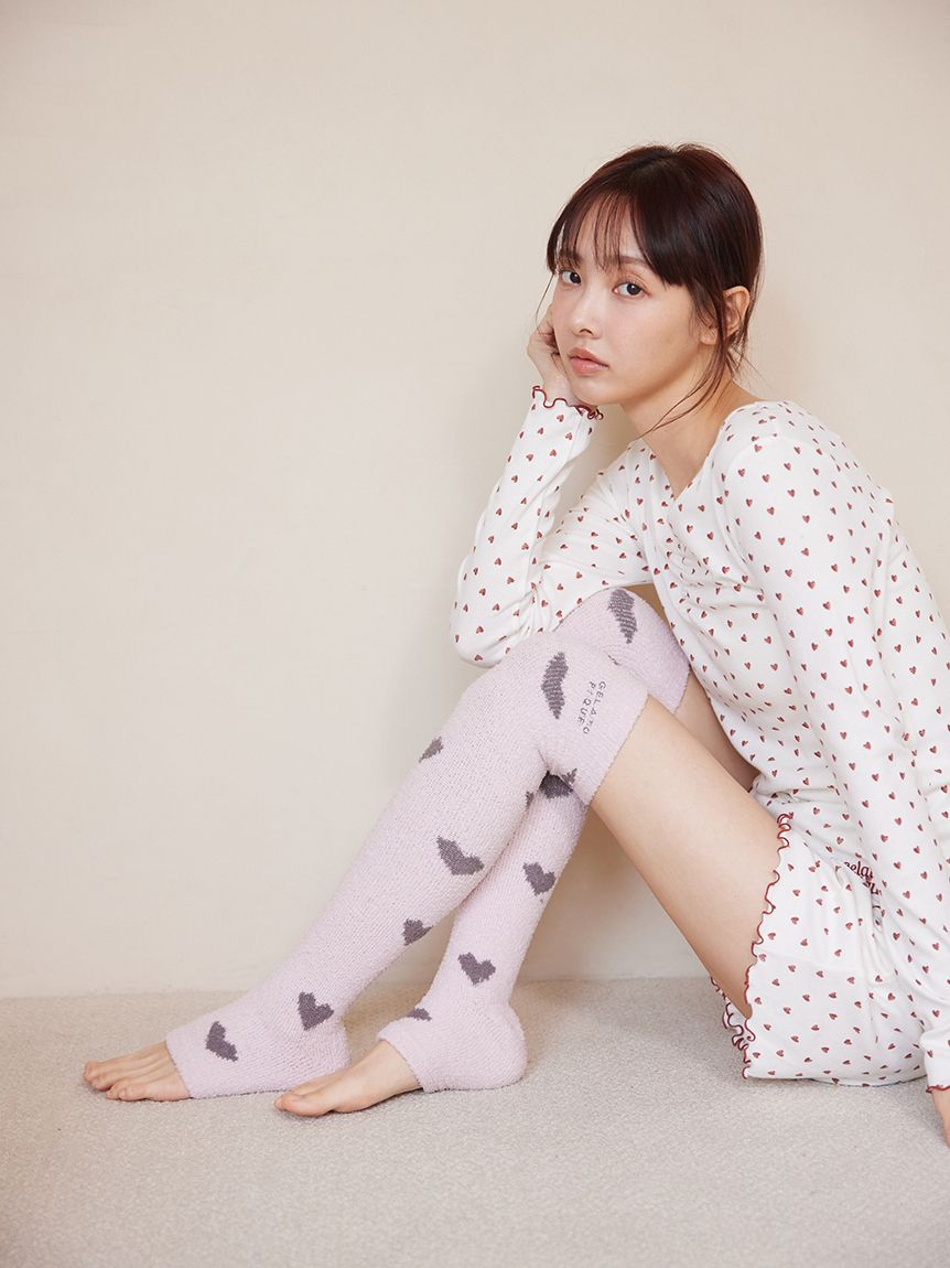 ONLINE限定】【Sleep】ハート柄着圧ソックス(クッション・グッズ