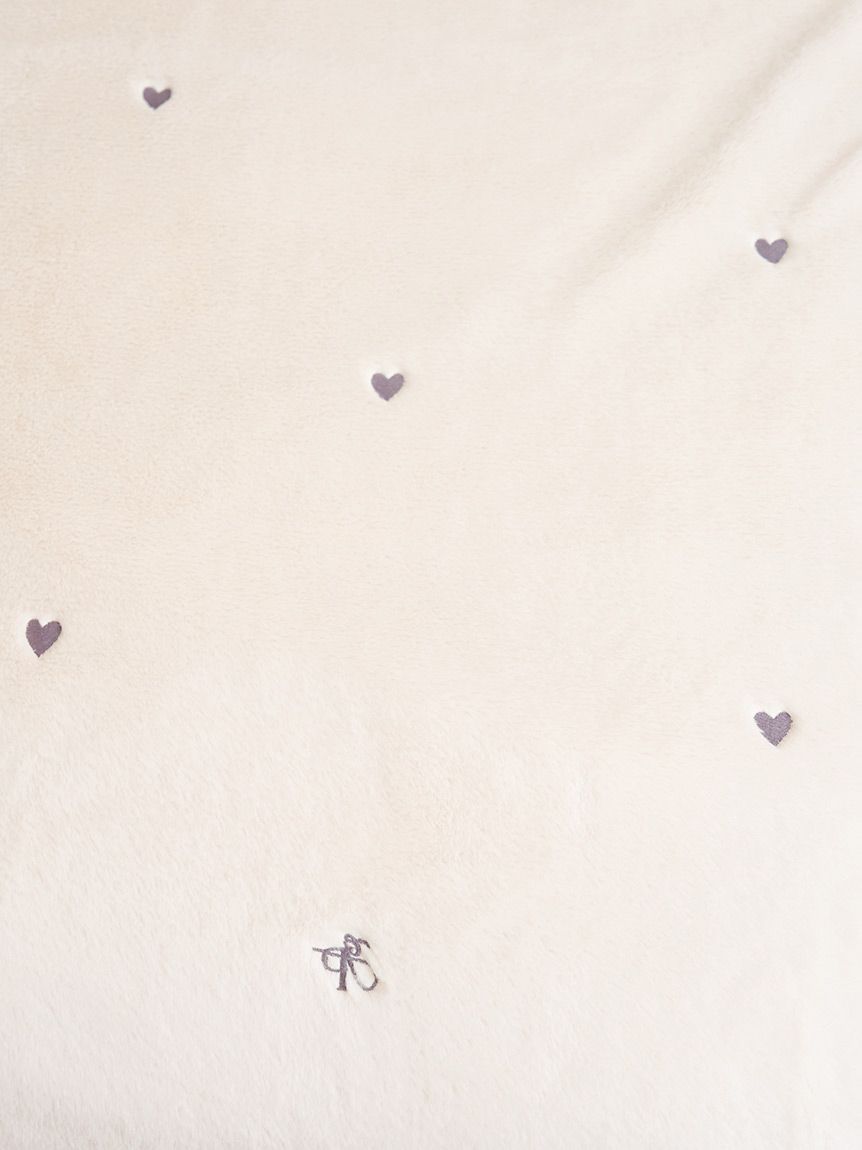 Sleep】ハートモノグラム柄刺繍毛布(ブランケット・タオルケット