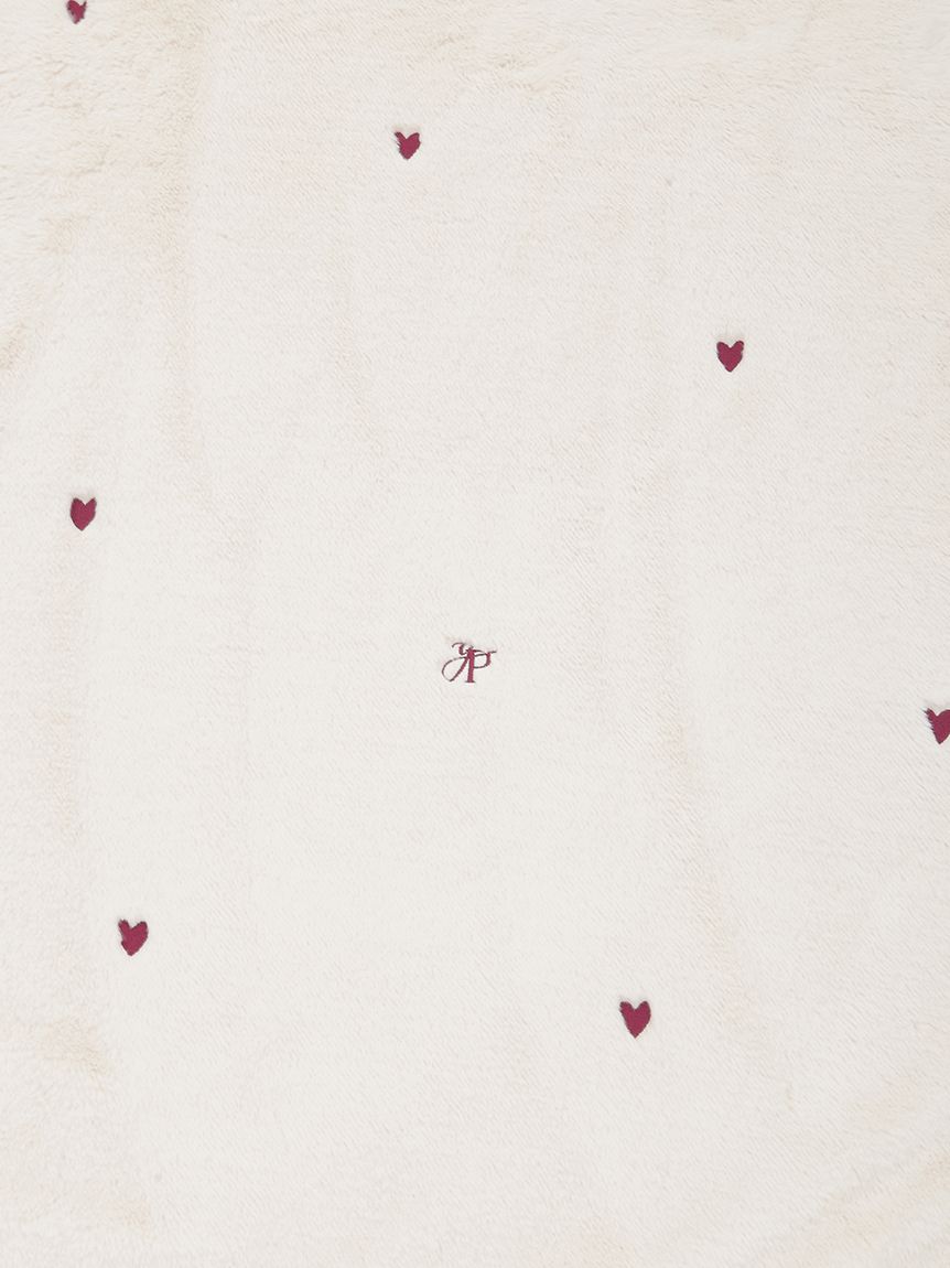 Sleep】ハートモノグラム柄刺繍毛布(ブランケット・タオルケット