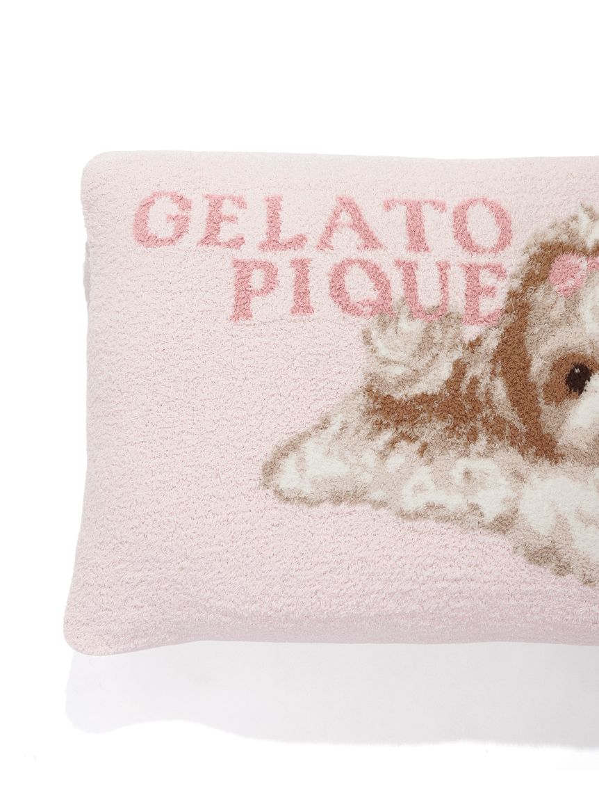 ジェラートピケ　DOG　ジャガード　ピローケース 耳　枕カバー Sleep】リボンDOGモチーフジャガードピローケース(枕カバー)｜ルーム