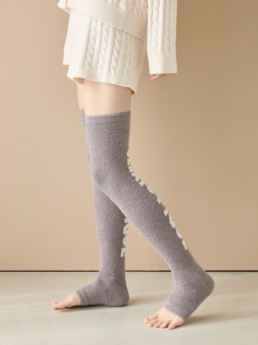 トラベルグッズ】【Sleep】ロゴジャガード着圧ソックス(クッション