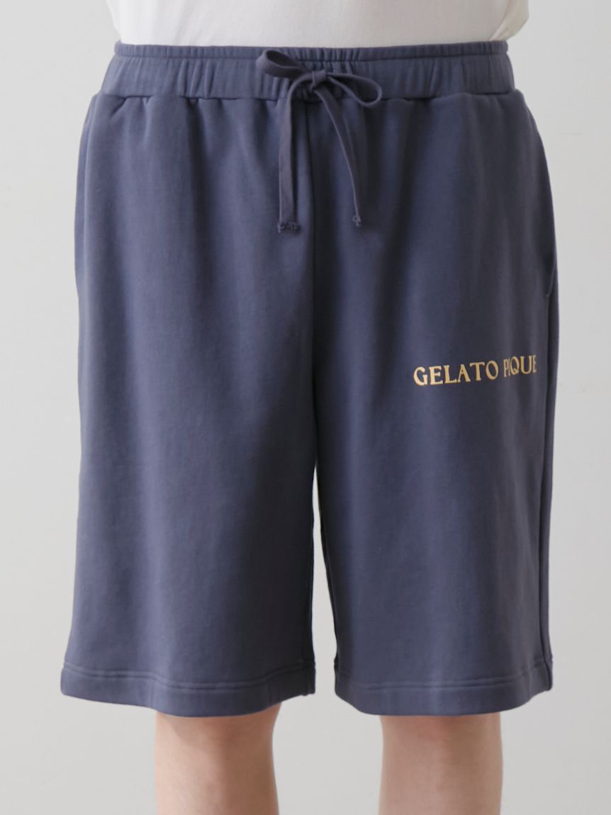 大人気!! gelato pique シンプル ロゴ 裏毛ハーフパンツ UNISEX】裏毛ハーフパンツ(ボトムス)｜ルームウェア・パジャマ
