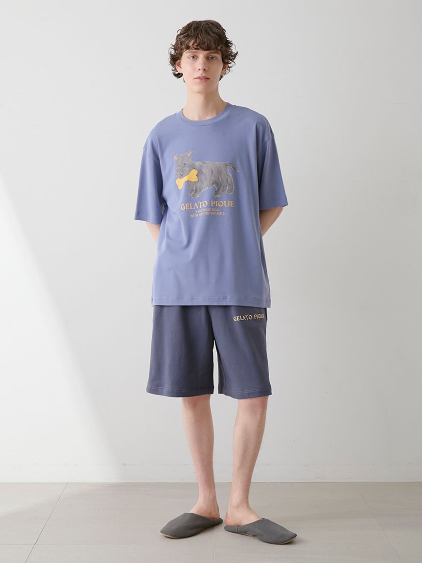 大人気!! gelato pique シンプル ロゴ 裏毛ハーフパンツ UNISEX】裏毛ハーフパンツ(ボトムス)|ルームウェア・パジャマ