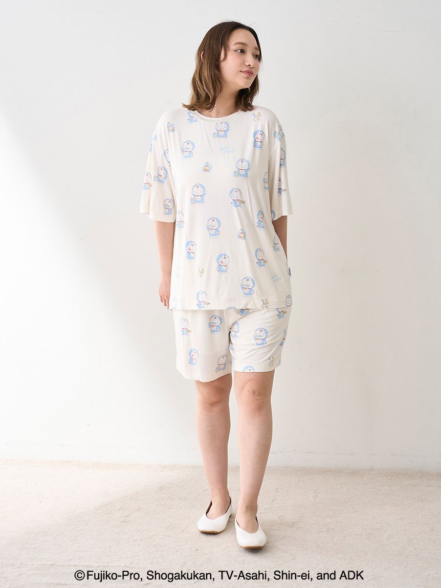 【ドラえもん】【ユニセックス】おはようおやすみTシャツ ハーフパンツ gelato pique パジャマ ルームウェア 「ドラえもん」「ユニセックス