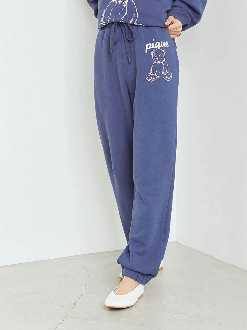 UNISEX】裏毛ワンポイントロングパンツ(ボトムス)｜ルームウェア