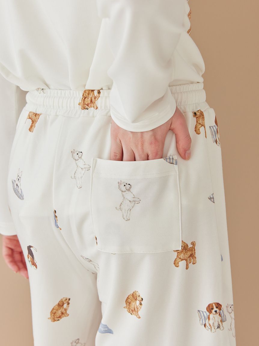UNISEX】プレイフルDOG柄ハーフパンツ(ボトムス)｜ルームウェア
