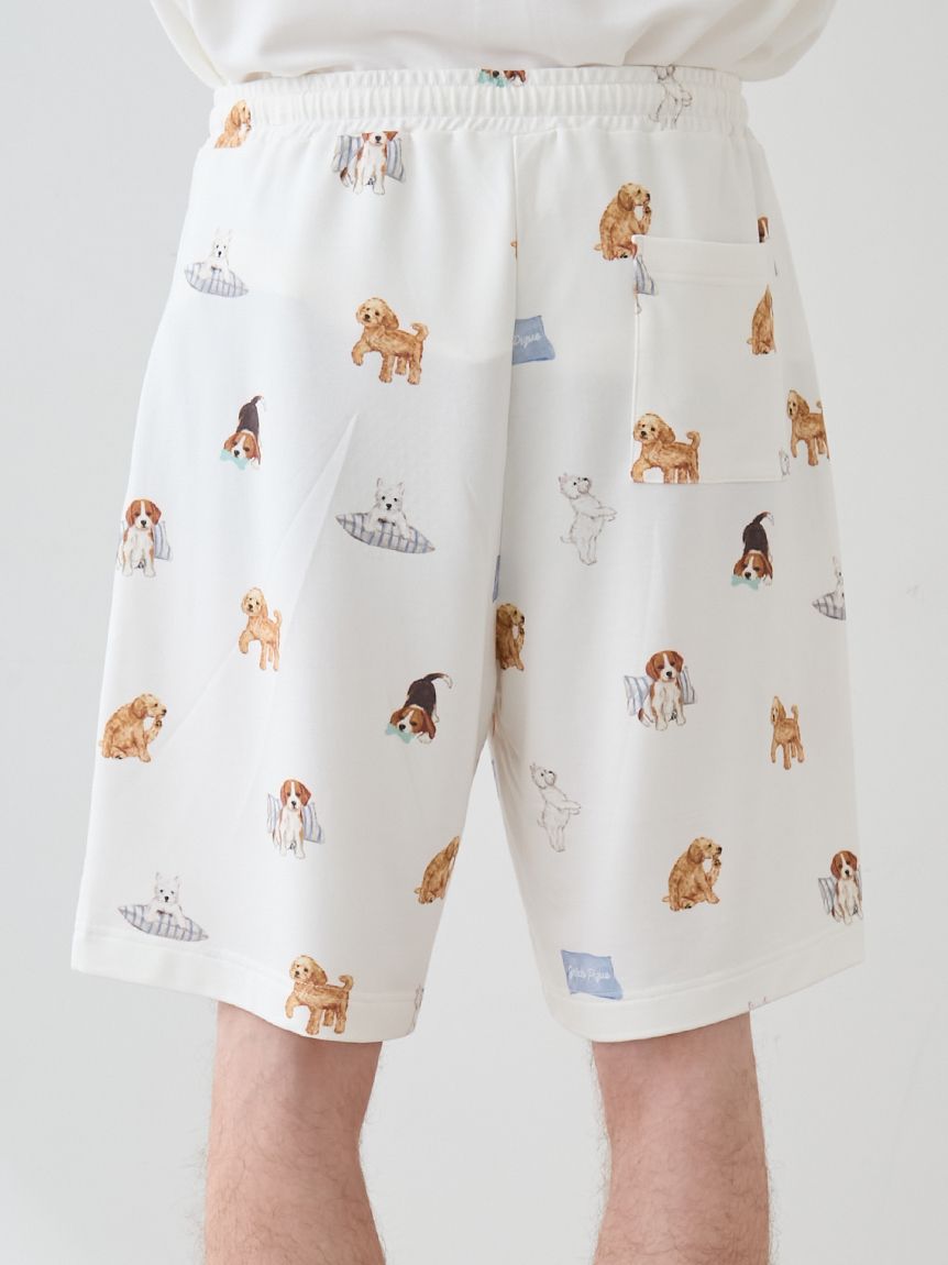 UNISEX】プレイフルDOG柄ハーフパンツ(ボトムス)｜ルームウェア