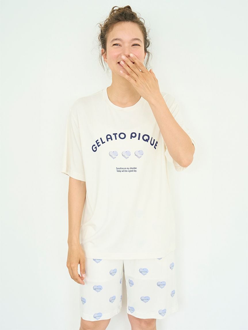 接触冷感】【UNISEX】ワンポイントTシャツ(トップス)｜ルームウェア・パジャマ通販のgelatopique（ジェラートピケ）公式サイト