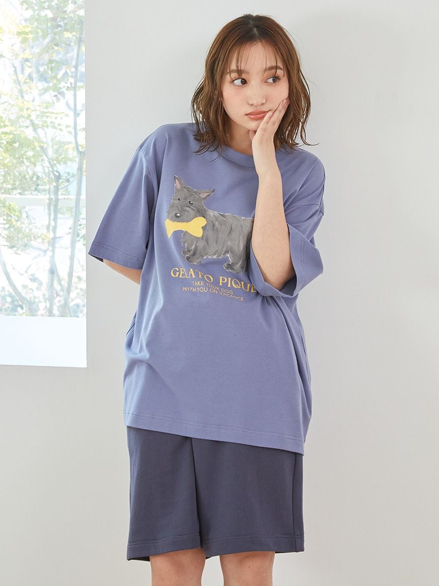 UNISEX】ワンポイントTシャツ(トップス)｜ルームウェア