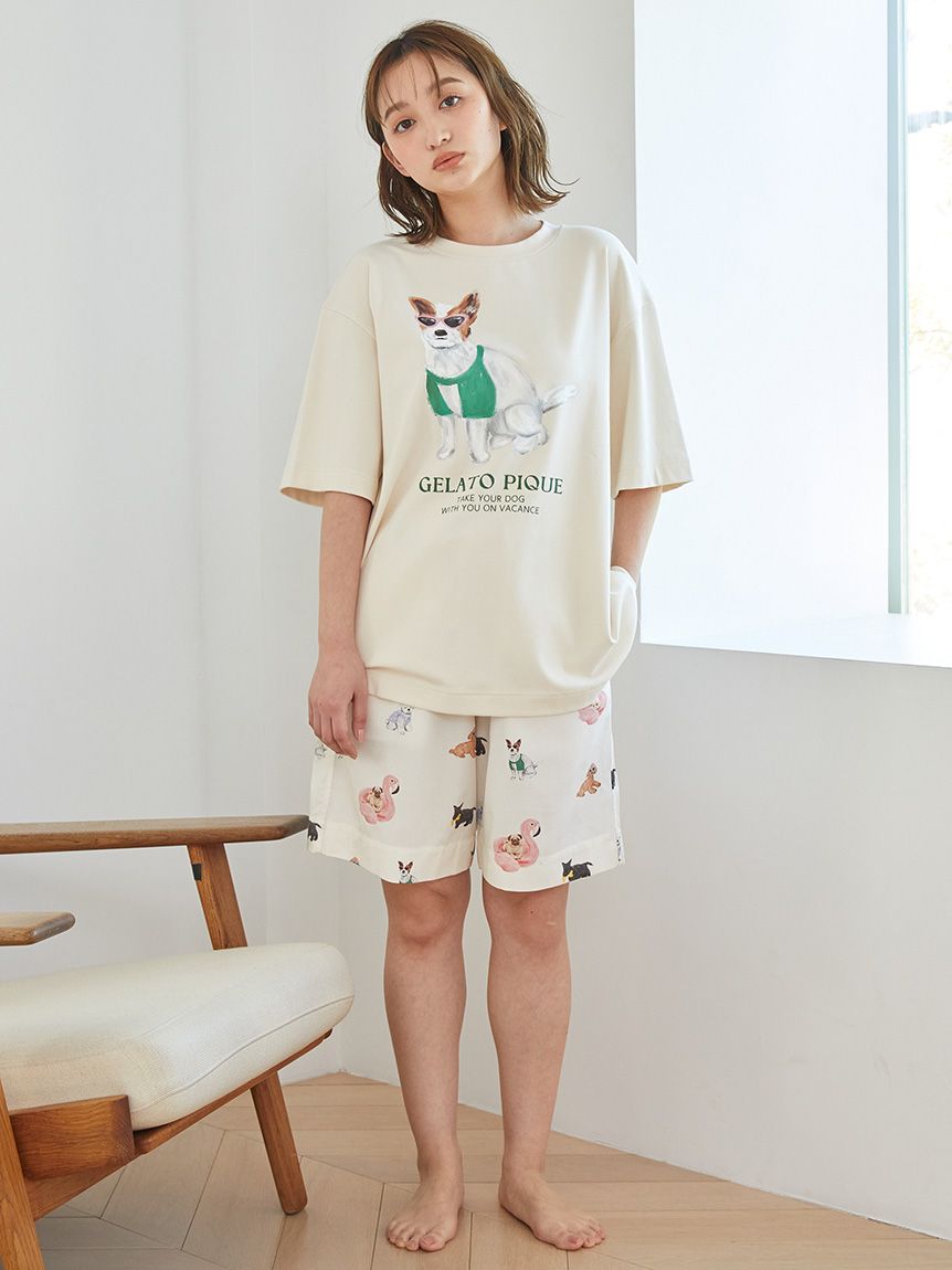 UNISEX】ワンポイントTシャツ(トップス)｜ルームウェア