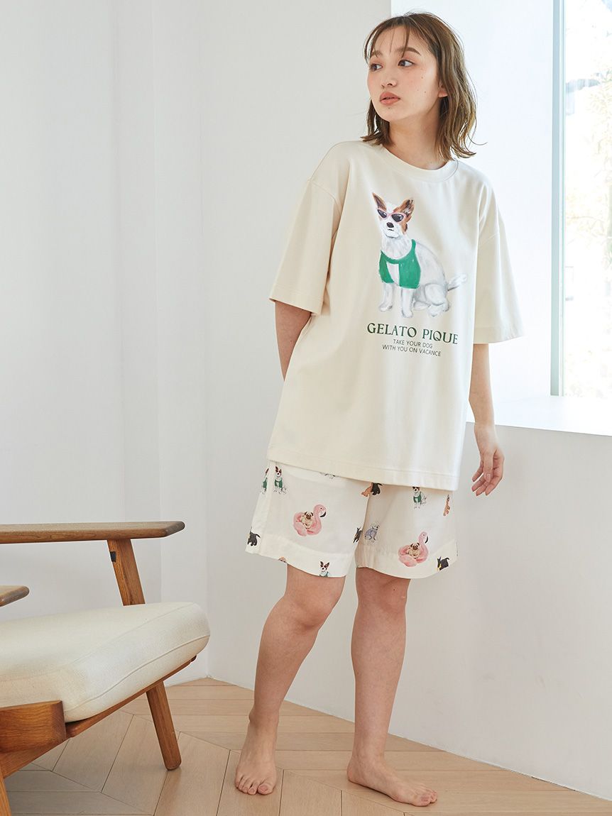 UNISEX】ワンポイントTシャツ(トップス)｜ルームウェア
