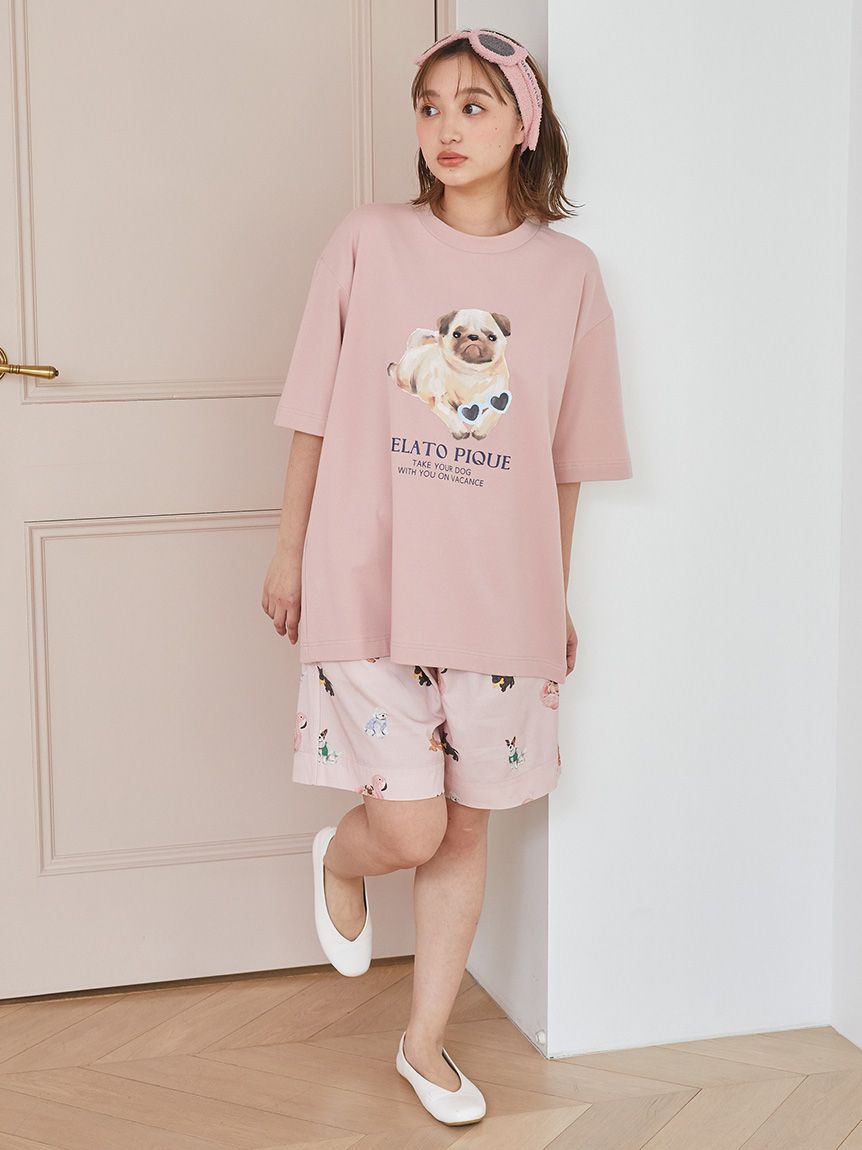 UNISEX】ワンポイントTシャツ(トップス)｜ルームウェア