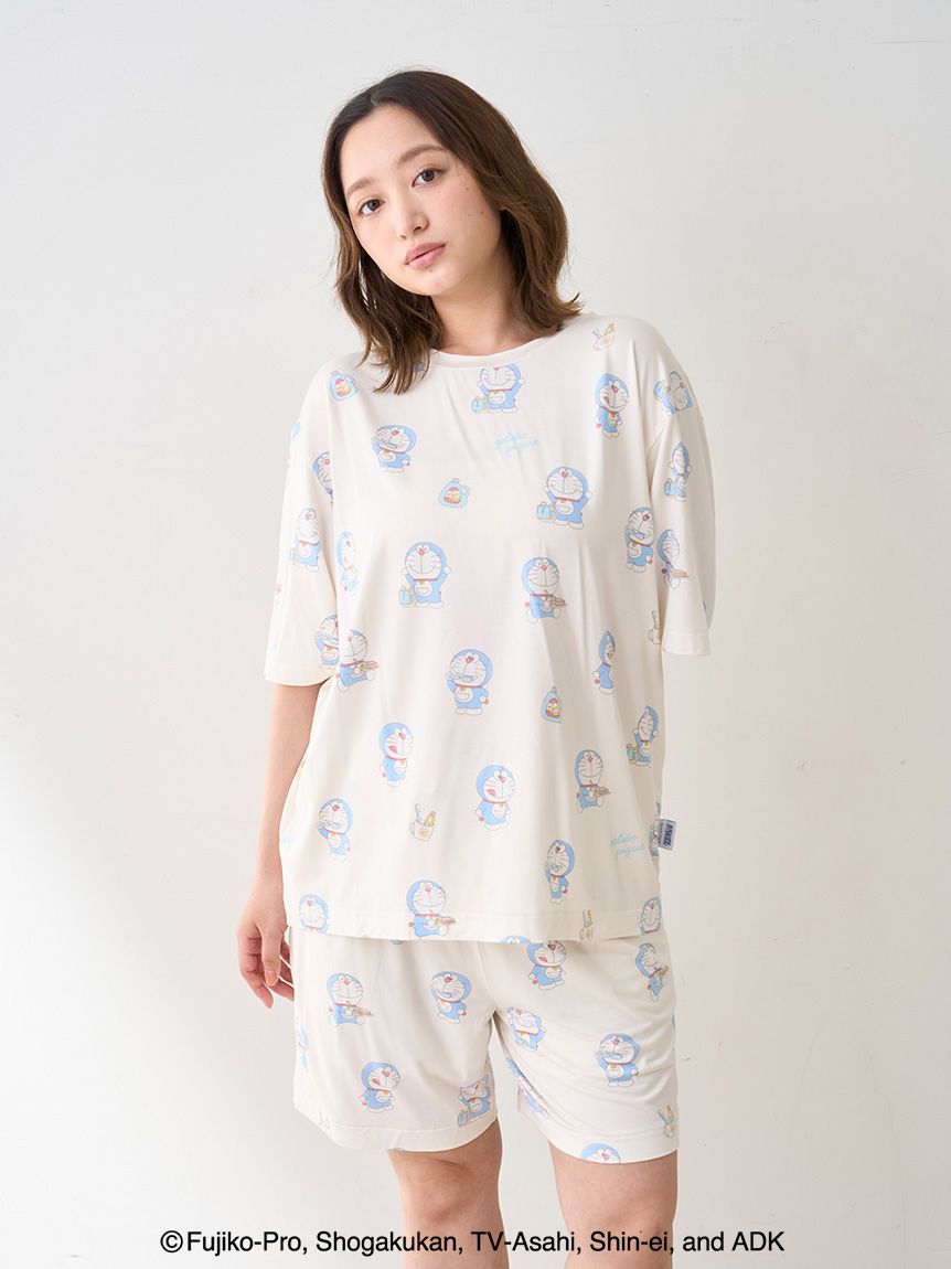 ドラえもん】【ユニセックス】おはようおやすみTシャツ(トップス