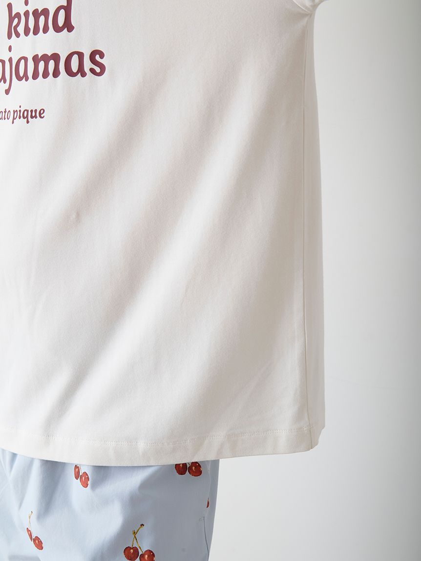 UNISEX】チェリー柄ワンポイントロンT(トップス)｜ルームウェア