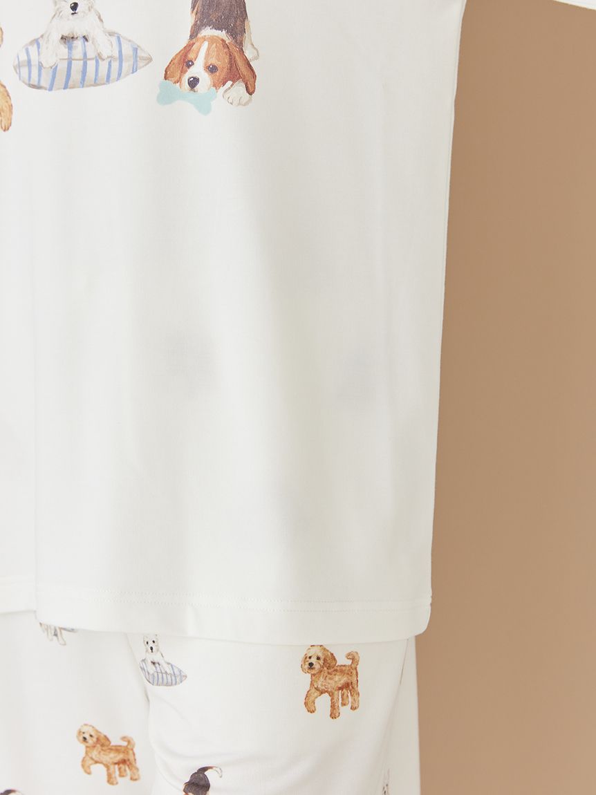 【発送日12/6(土)】 gelatopique dog3ルームウェア ワンピ gelato pique - ジェラートピケ ルームウェア パジャマ DOG3柄ロング