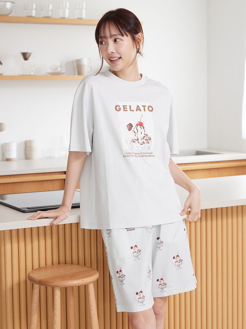 UNISEX】 【接触冷感】HIGH CALORIEワンポイントTシャツ(トップス
