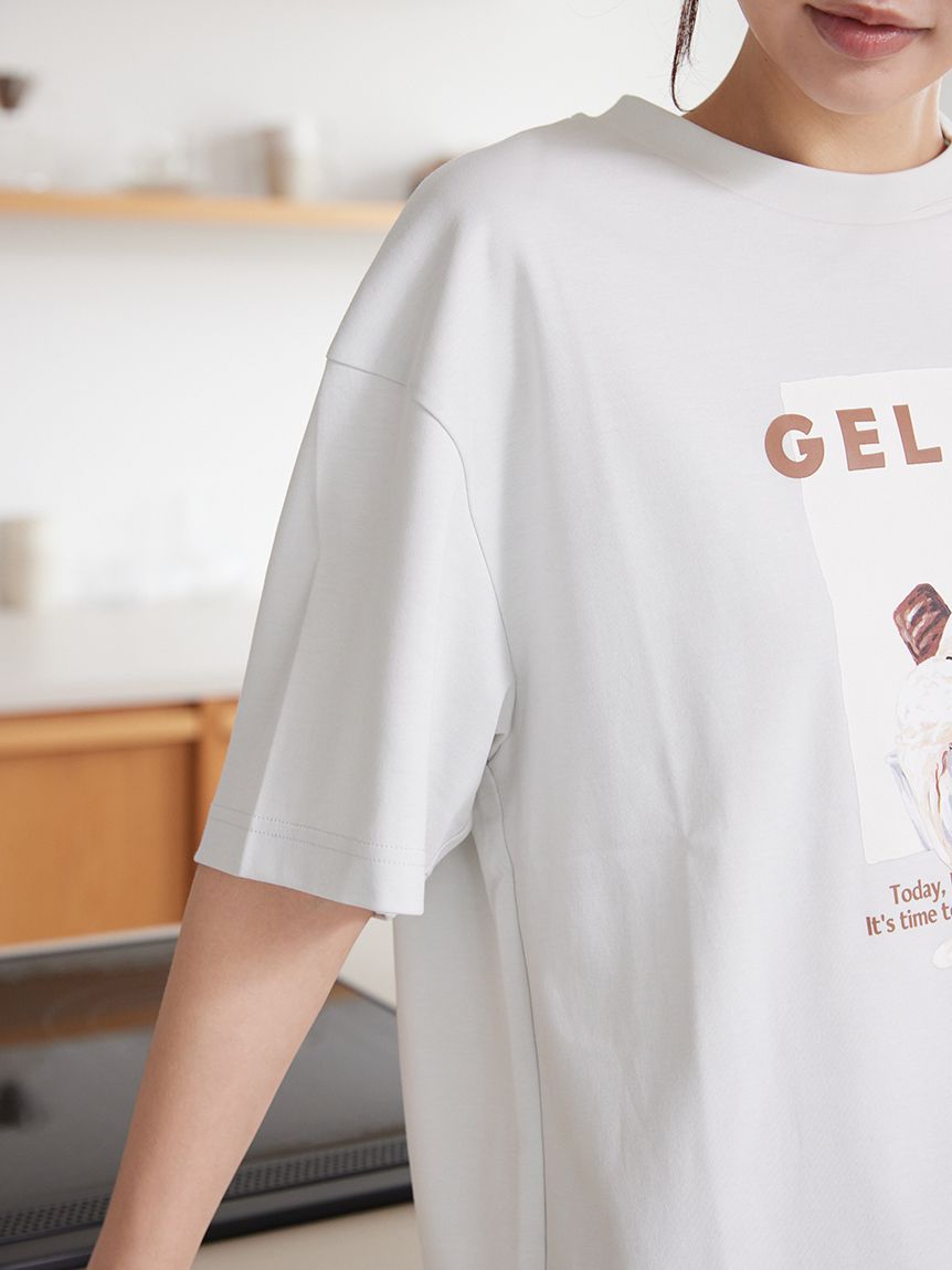 UNISEX】 【接触冷感】HIGH CALORIEワンポイントTシャツ(トップス