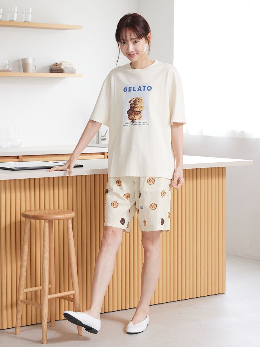 UNISEX】 【接触冷感】HIGH CALORIEワンポイントTシャツ(トップス