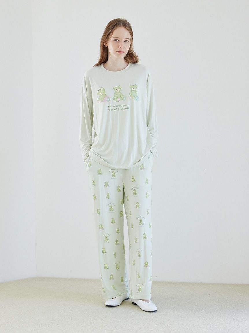 Mrs. GREEN APPLE】【ユニセックス】ワンポイントロンT&ロングパンツ