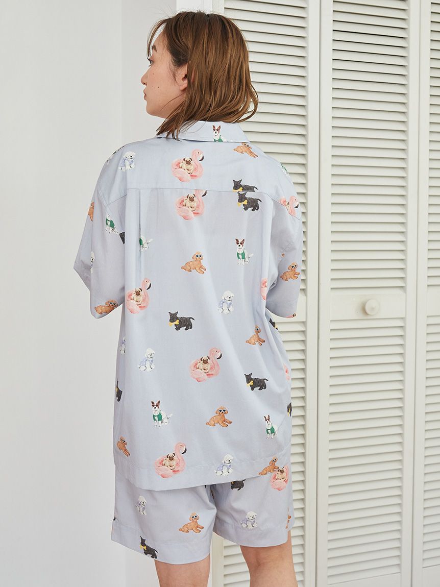 【新品﻿】ジェラートピケ SUMMERDOG 総柄 ハーフパンツ Tシャツ UNISEX】SUMMER DOG総柄ハーフパンツ（ショートパンツ）｜gelato