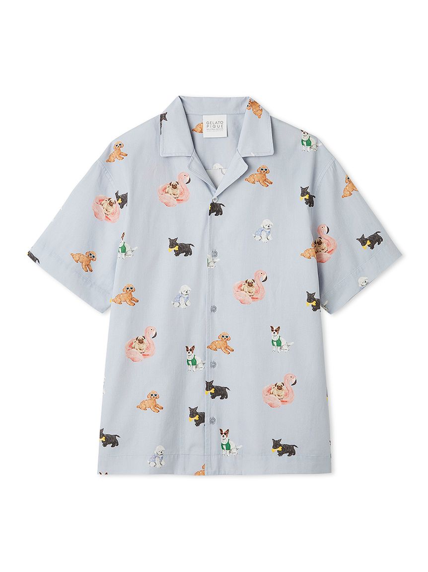 パグ柄　ジェラピケ ルームウェア gelato pique UNISEX puft252292set_1.jpg