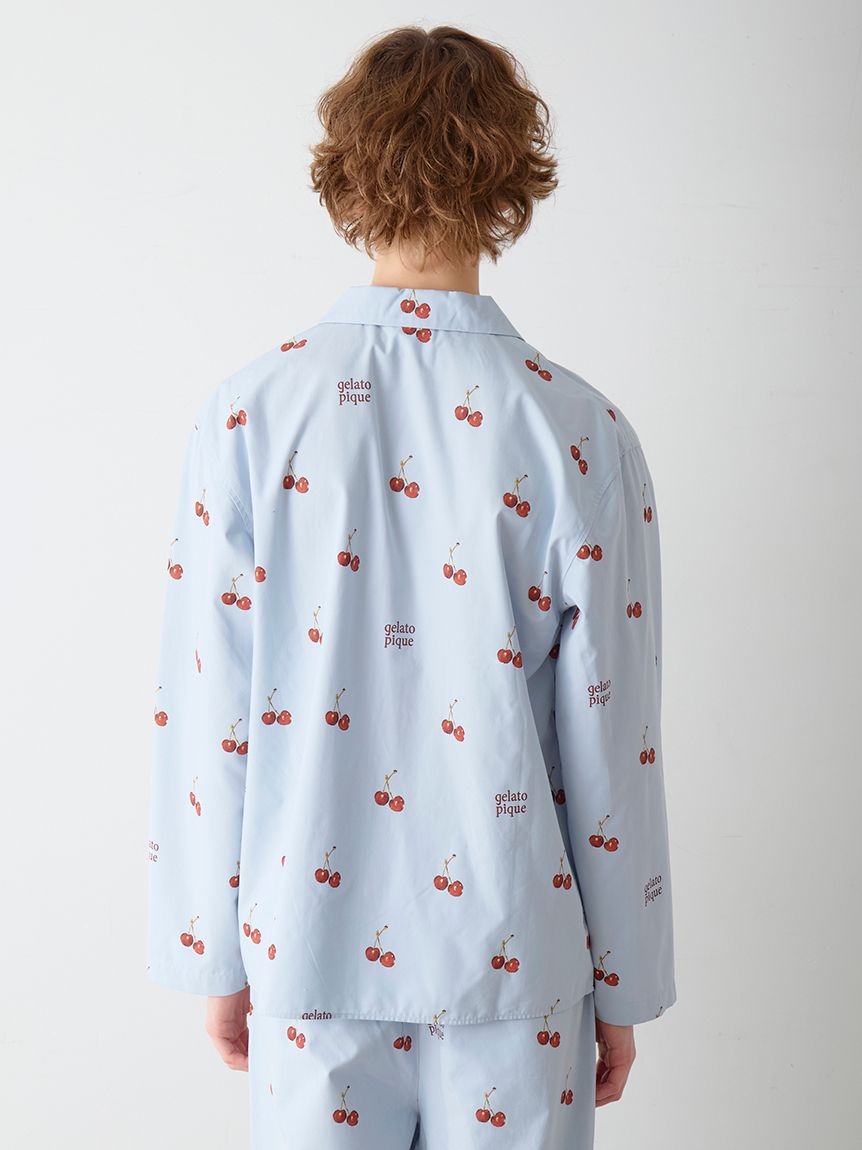 UNISEX】チェリー柄シャツ(トップス)｜ルームウェア・パジャマ通販の