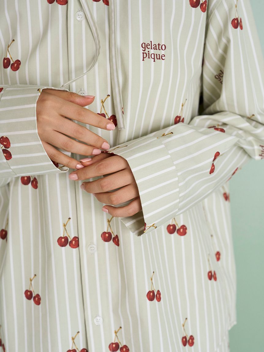 gelato pique Cherry Collection パジャマ UNISEX】チェリー柄シャツパーカ(トップス)｜ルームウェア