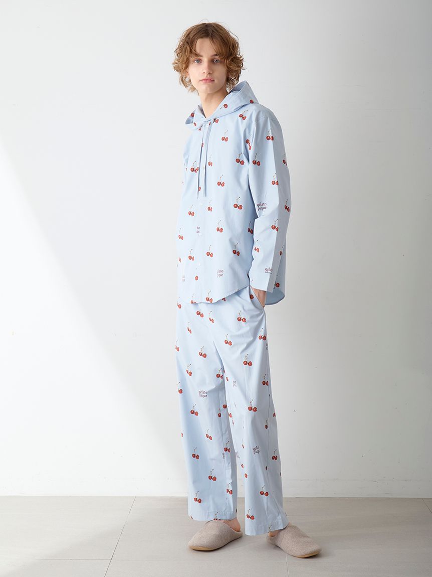 gelato pique Cherry Collection パジャマ UNISEX】チェリー柄シャツパーカ(トップス)｜ルームウェア