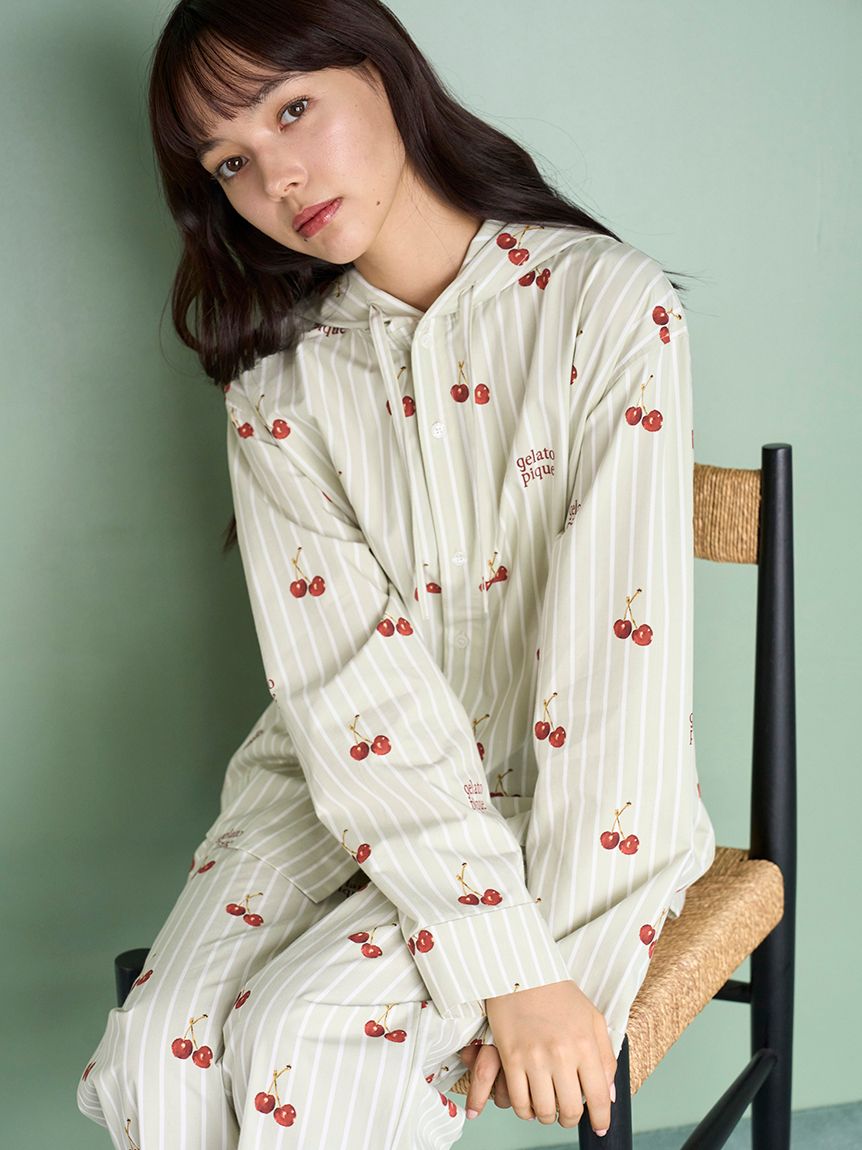 GELATO PIQUE チェリー柄 パジャマセット チェリー」に該当する ｜ルームウェア・パジャマ通販の