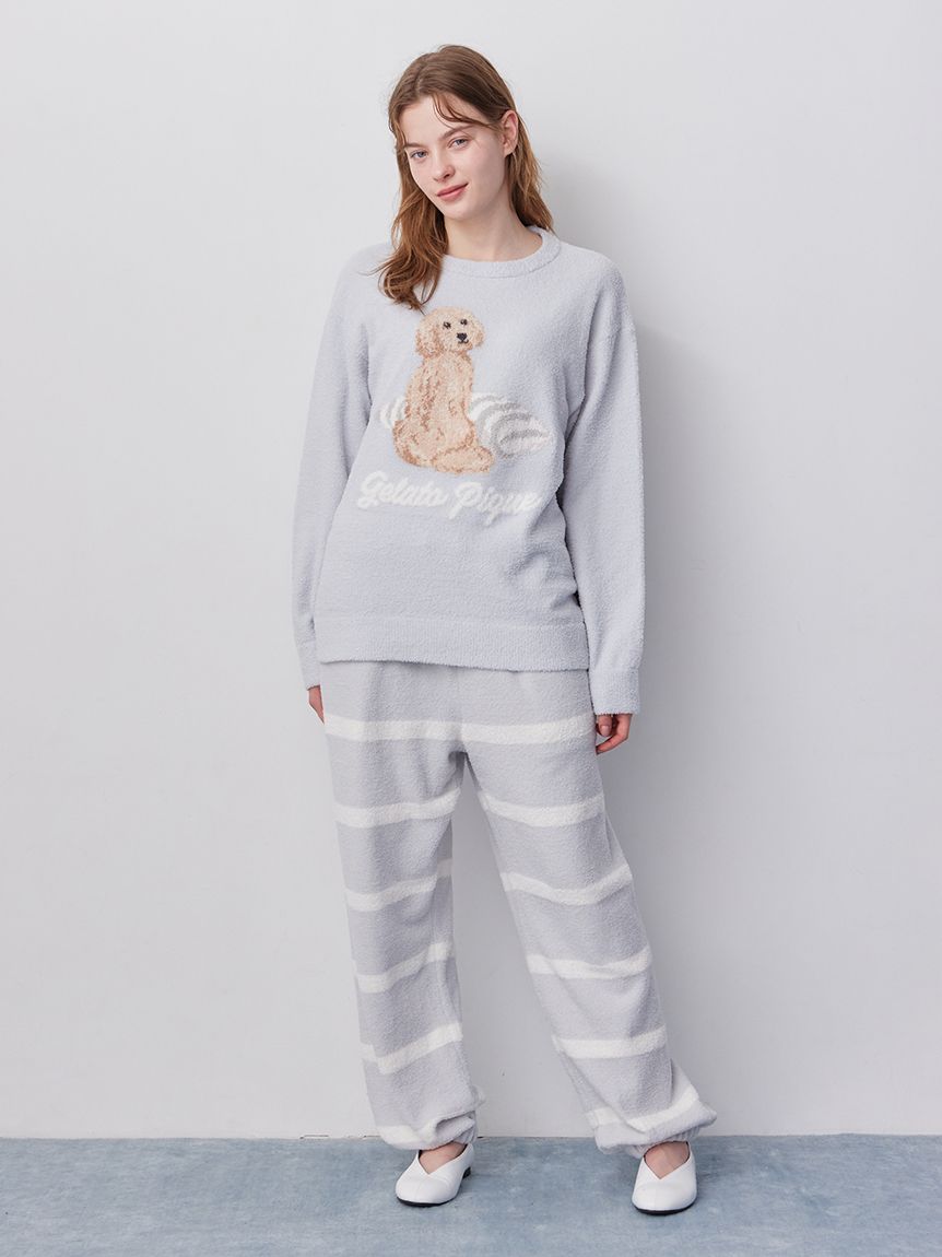 UNISEX】エアリーモコボーダーロングパンツ(ボトムス)｜ルームウェア