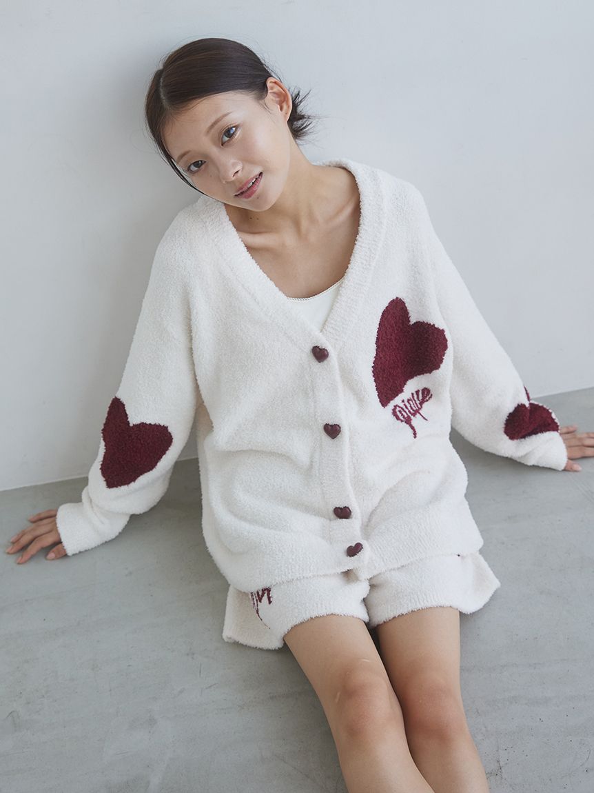 ONLINE限定】【UNISEX】ハートジャガードカーディガン(トップス