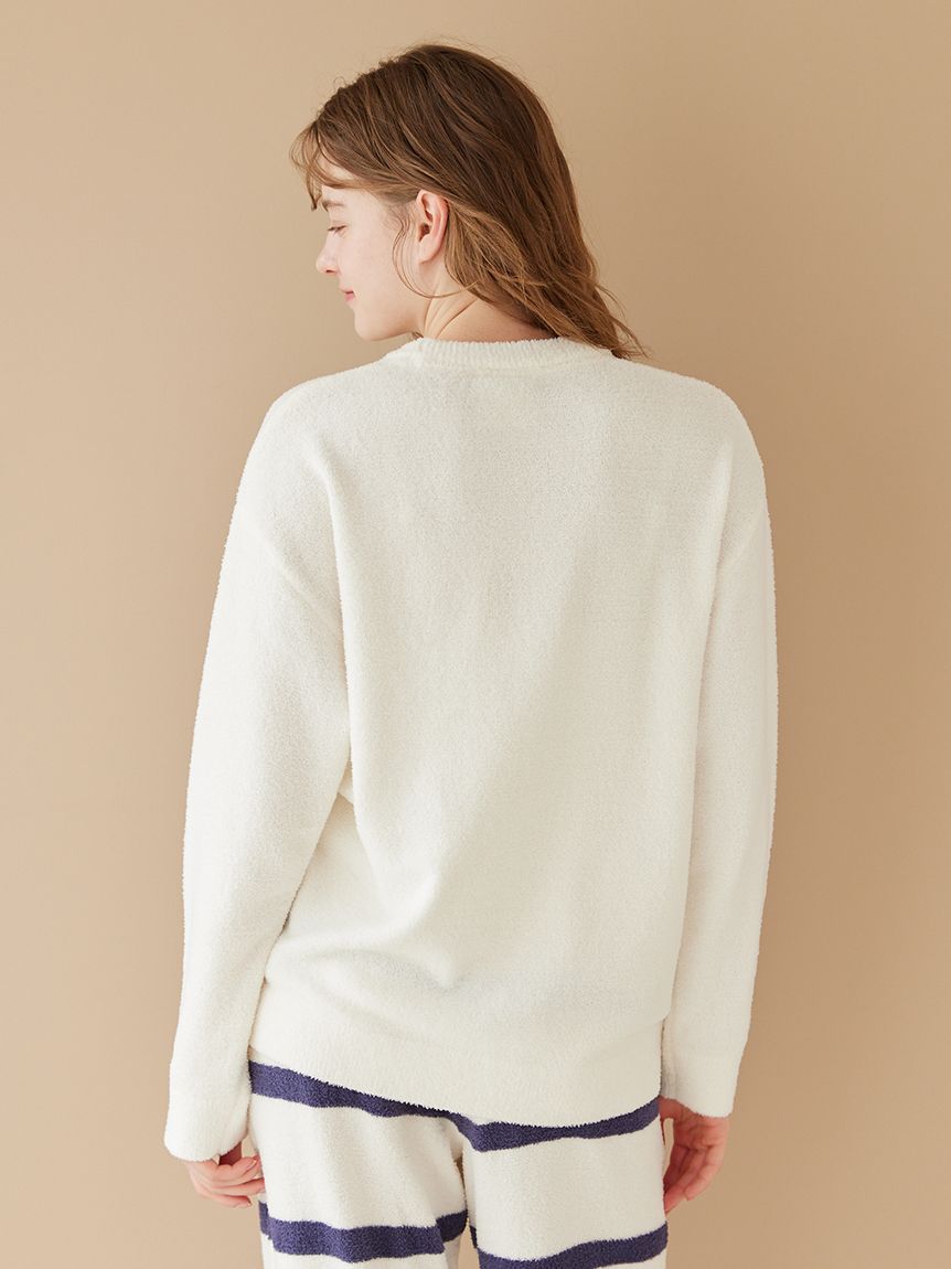 UNISEX】エアリーモコプレイフルDOGジャガードプルオーバー(トップス