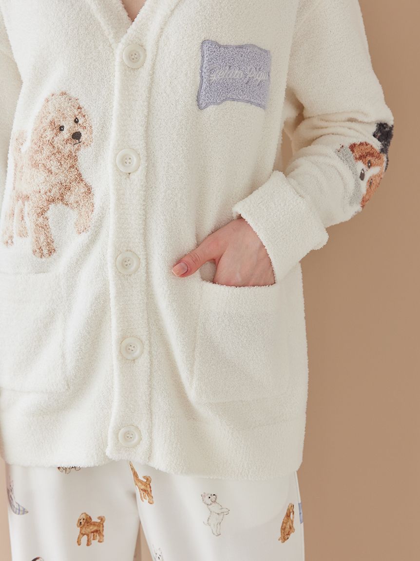 UNISEX】エアリーモコプレイフルDOGジャガードカーディガン(トップス