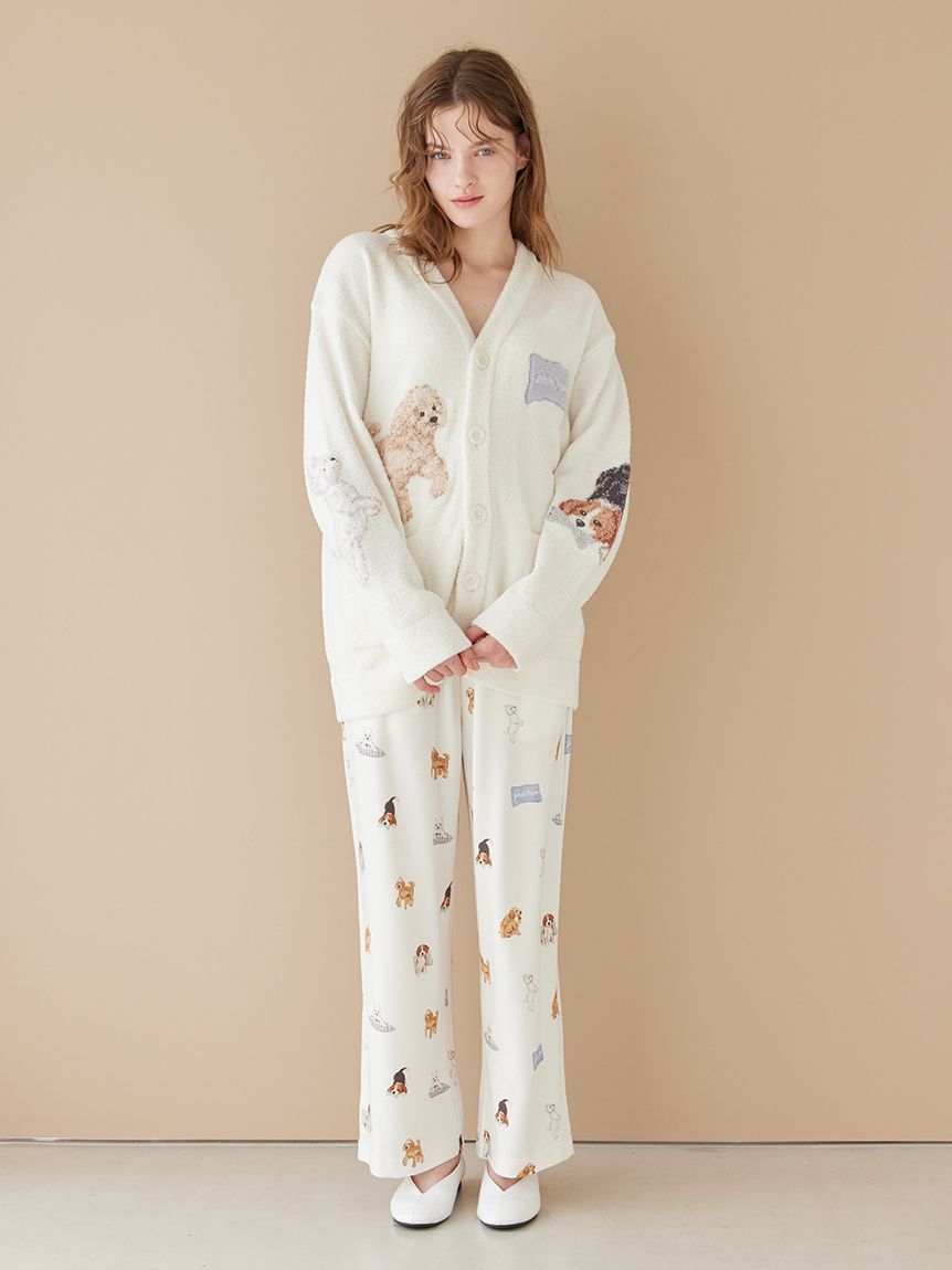 gelato pique エアリーモコプレイフルDOGジャガードカーディガン UNISEX】エアリーモコプレイフルDOGジャガードカーディガン(トップス