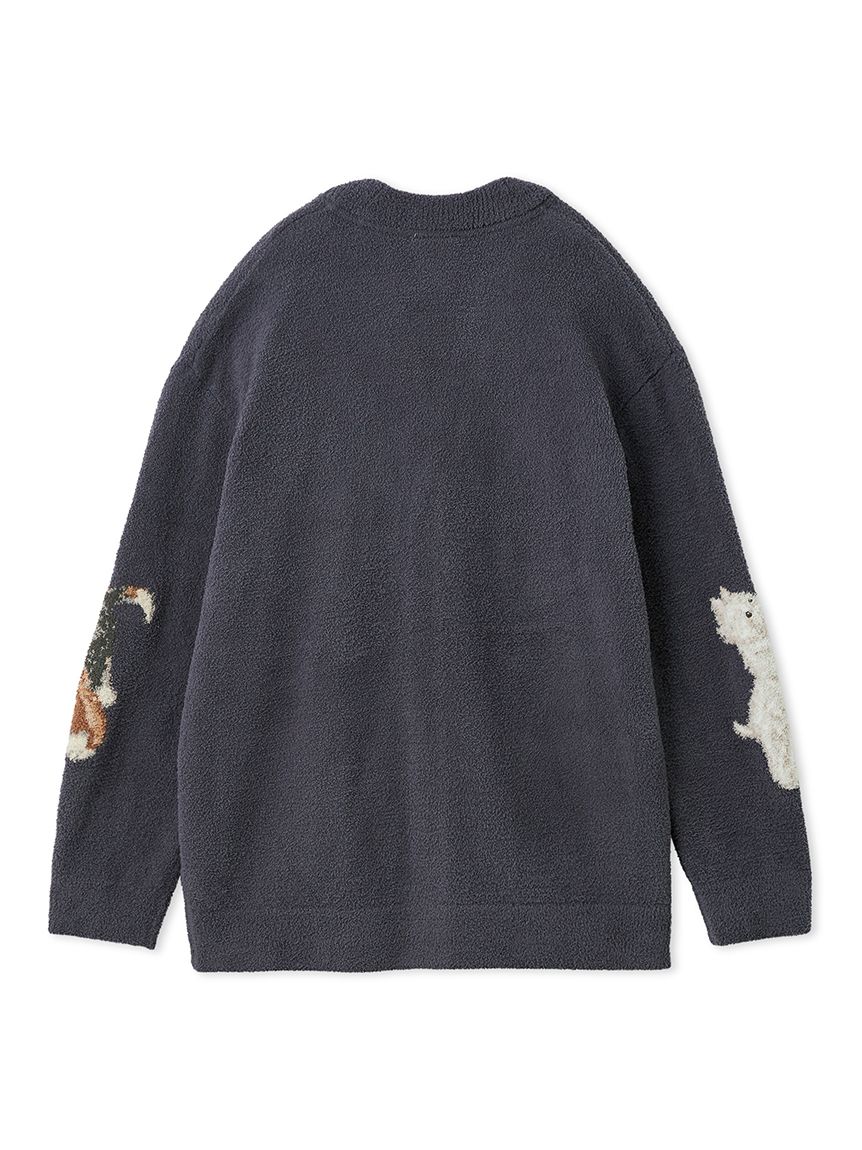 gelato pique エアリーモコプレイフルDOGジャガードカーディガン UNISEX】エアリーモコプレイフルDOGジャガードカーディガン(トップス