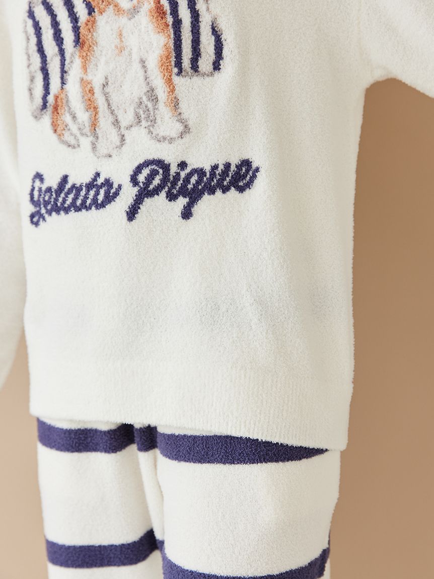 エアリーモコプレイフルDOGジャガードプルオーバー&ボーダーロングパンツセット ONLINE限定】【UNISEX】エアリーモコプレイフルDOGジャガードプル