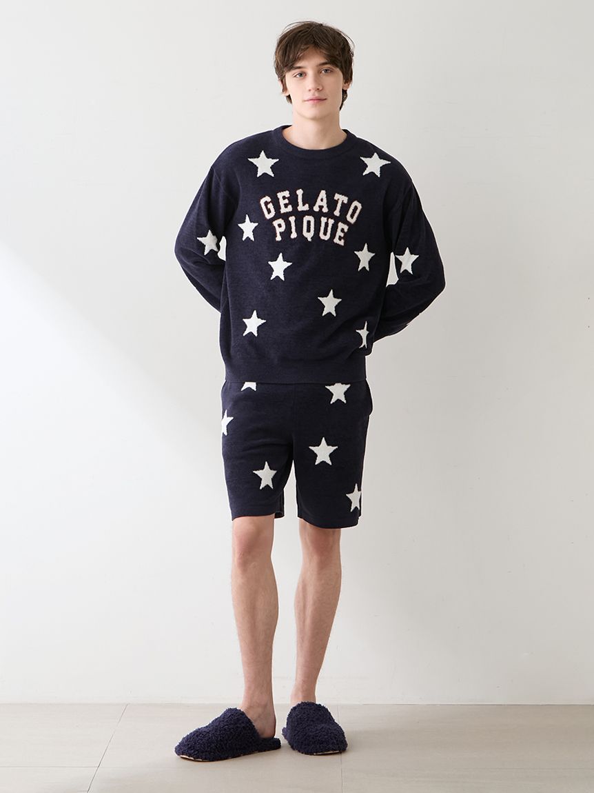 UNISEX】エアリーモコカレッジスタージャガードプルオーバー(トップス
