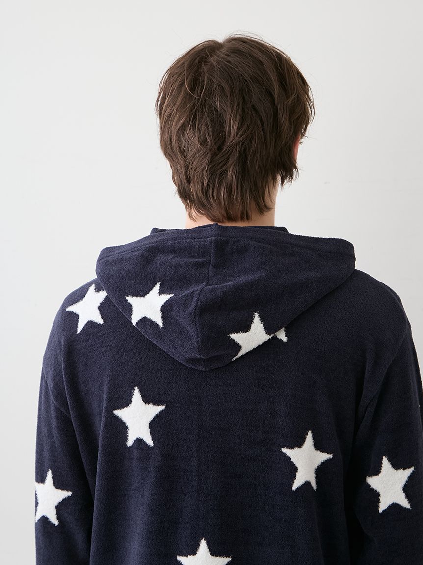 UNISEX】エアリーモコカレッジスタージャガードパーカ(トップス