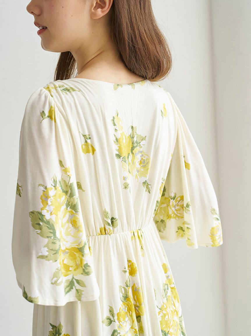 母の日】花柄カップイン半袖ワンピース(ワンピース)|ルーム 母の日】花柄カップイン半袖ワンピース(ワンピース)|ルーム