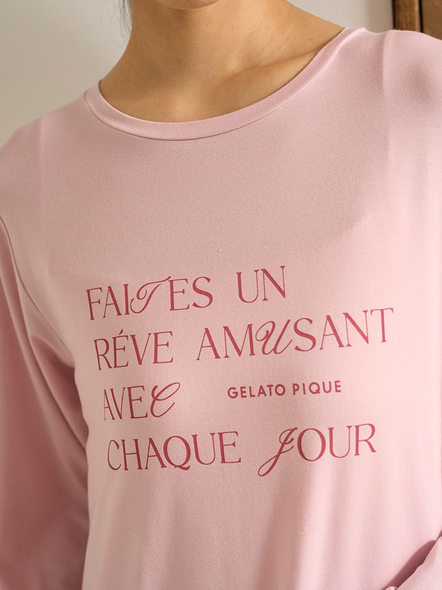 フェミニンレーヨンロゴワンピース(ワンピース)｜ルームウェア