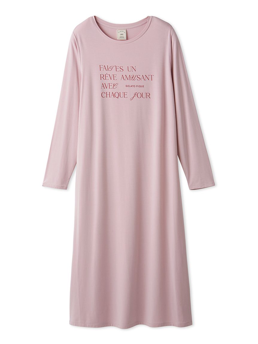 フェミニンレーヨンロゴワンピース(ワンピース)｜ルームウェア
