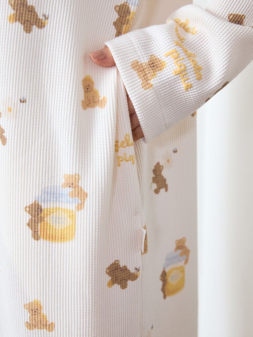 【新品】ジェラートピケ ベア柄ワンピース 半袖カットソー ルームウェア くま gelato pique（ジェラートピケ）の「ベア柄ワンピース（ルーム