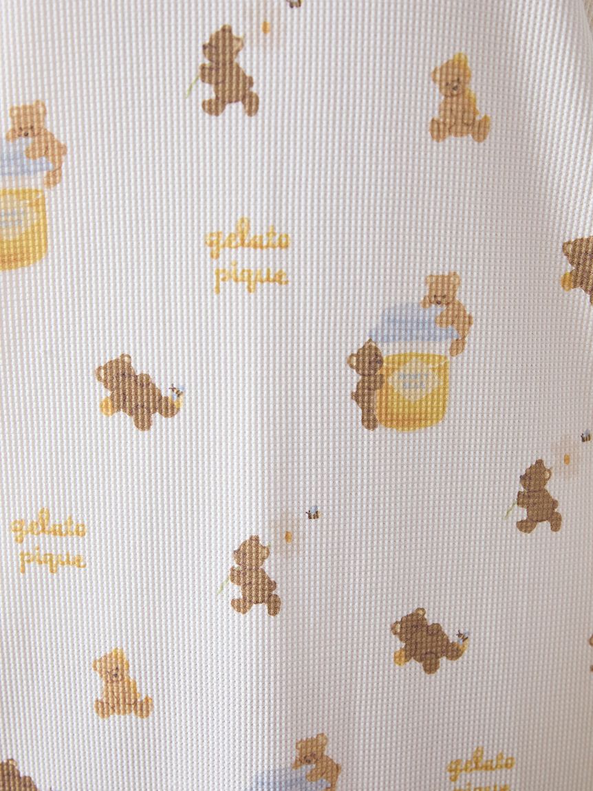 <美品>ジェラピケ　ベア柄ワンピース gelato pique（ジェラートピケ）の「ベア柄ワンピース（ルーム