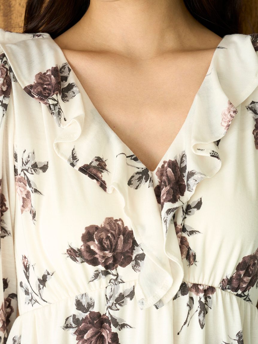 ヴィンテージローズ柄ワンピース(ワンピース)｜ルームウェア・パジャマ